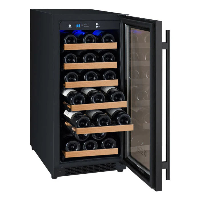 Allavino 15" Wide FlexCount II Tru-Vino 30 Bottle Single or Dual Zone Black Wine Refrigerator