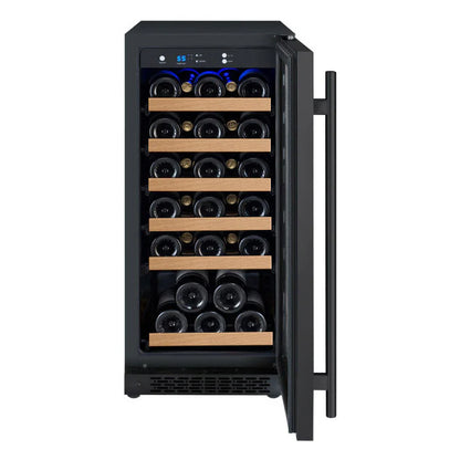 Allavino 15" Wide FlexCount II Tru-Vino 30 Bottle Single or Dual Zone Black Wine Refrigerator