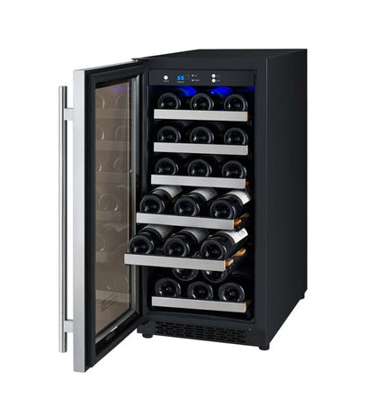 Allavino 15" Wide FlexCount II Tru-Vino 30 Bottle Single or Dual Zone Stainless Steel Wine Refrigerator