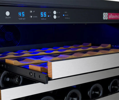 Allavino 24" Wide FlexCount II Tru-Vino 56 Bottle Single or Dual Zone Stainless Steel Wine Refrigerator