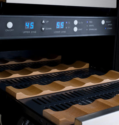 Allavino 15" Wide FlexCount II Tru-Vino 30 Bottle Single or Dual Zone Stainless Steel Wine Refrigerator