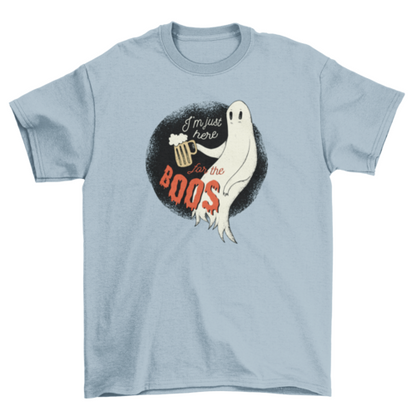 Halloween Drinking Ghost Funny T-shirt