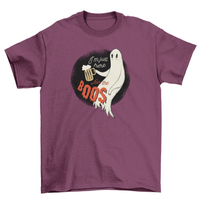 Halloween Drinking Ghost Funny T-shirt