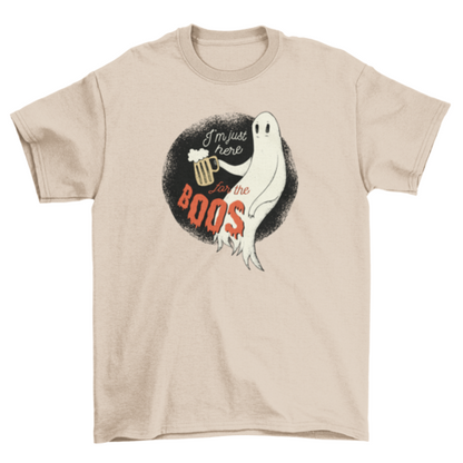 Halloween Drinking Ghost Funny T-shirt