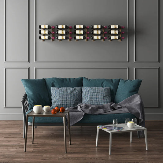 Vintage View W Series Over the Couch Wall Mounted Metal Wine Rack Kit