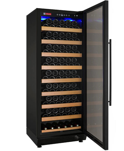 Allavino Vite Series 99 Bottle Single/Dual Zone Freestanding Wine Cooler Refrigerator with Black Door - Right Hinge