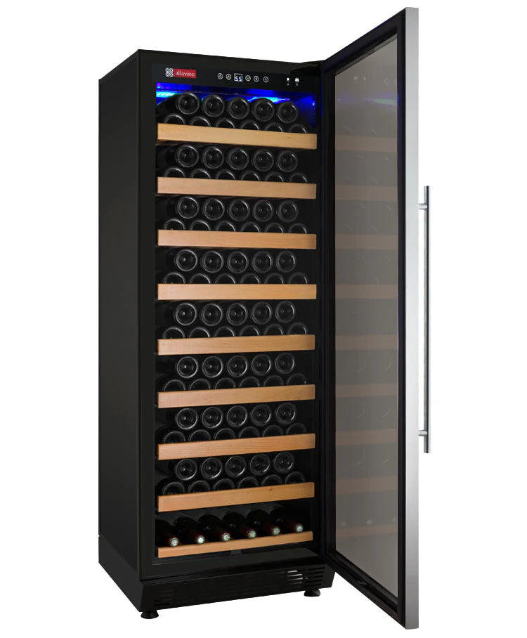 Allavino Vite Series 99 Bottle Single/Dual  Zone Freestanding Wine Cooler Refrigerator with Stainless Steel Door - Right Hinge