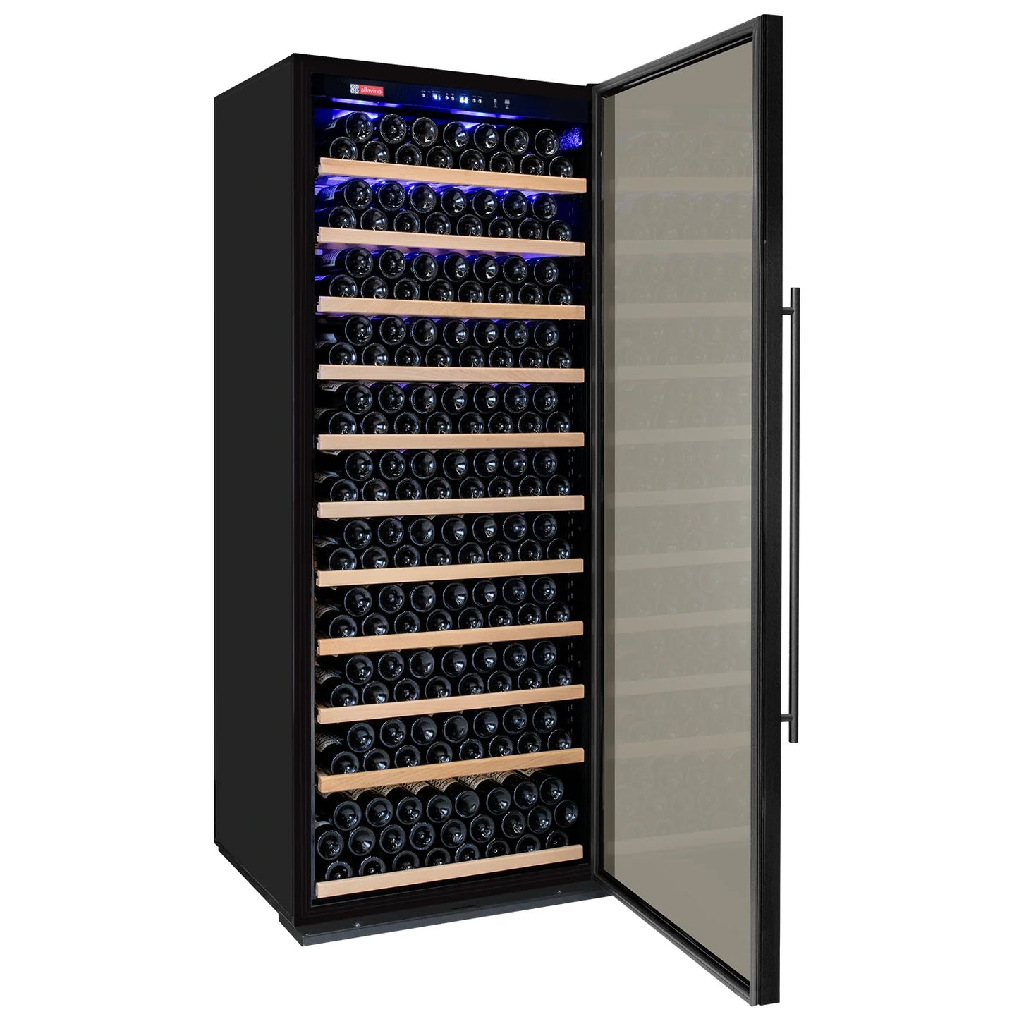 Allavino 32" Wide Vite II Tru-Vino 277 Bottle Single Zone Black with Framed Glass Wine Refrigerator