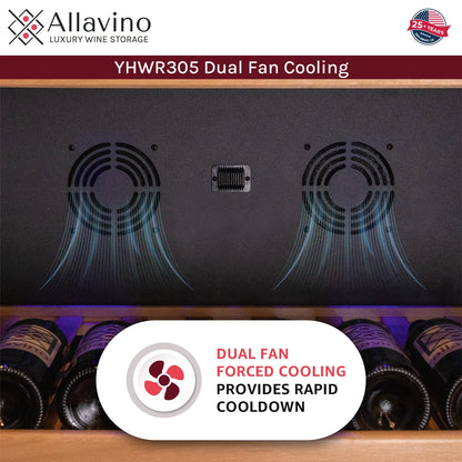 Allavino 32" Wide Vite II Tru-Vino 277 Bottle Single Zone Stainless Steel with Framed Glass Wine Refrigerator