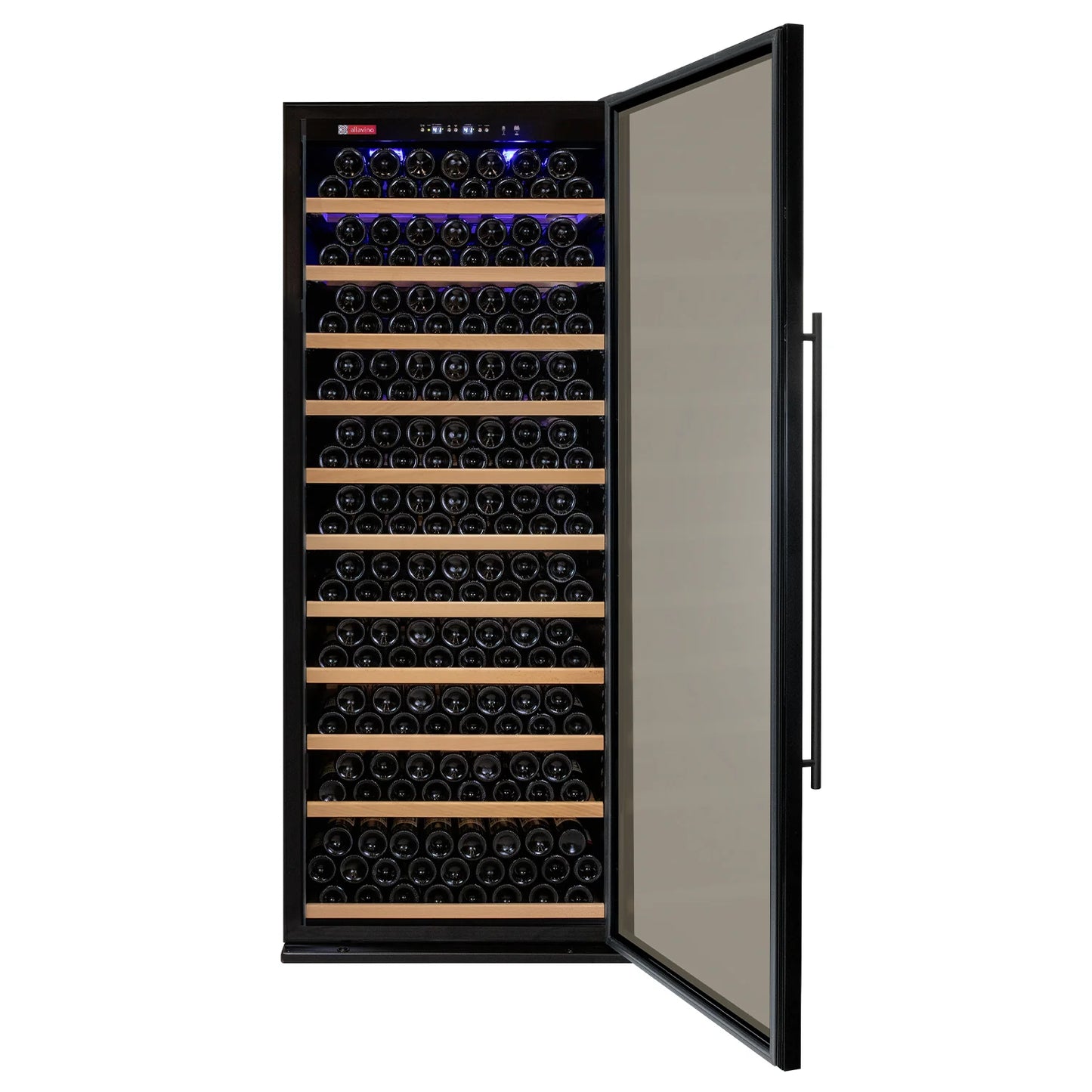 Allavino 32" Wide Vite II Tru-Vino 277 Bottle Single Zone Black with Framed Glass Wine Refrigerator