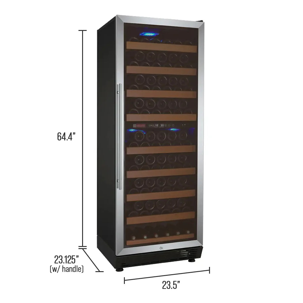 Allavino 24" Wide Vite II 99 Bottle Stainless Steel Single or Dual Zone Wine Refrigerator