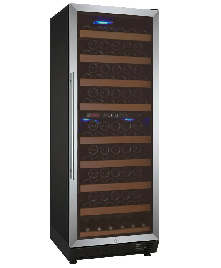 Allavino Vite Series 99 Bottle Single/Dual  Zone Freestanding Wine Cooler Refrigerator with Stainless Steel Door - Right Hinge