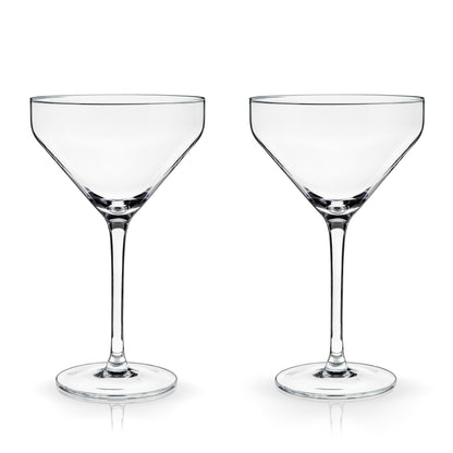 Raye Angled Crystal Martini Glasses Set of 2