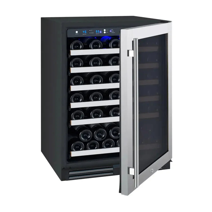 Allavino 24" Wide FlexCount II Tru-Vino 56 Bottle Single or Dual Zone Stainless Steel Wine Refrigerator