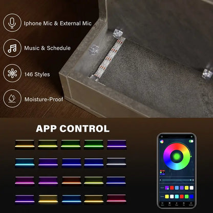 38-Inch LED Liquor Bottle Display Shelf – App & Remote-Controlled Bar Stand