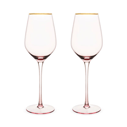 Rose Crystal White Wine Glass Set