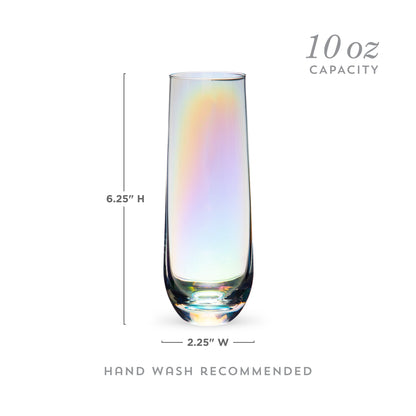 Luster Stemless Champagne Flutes, Set of 2