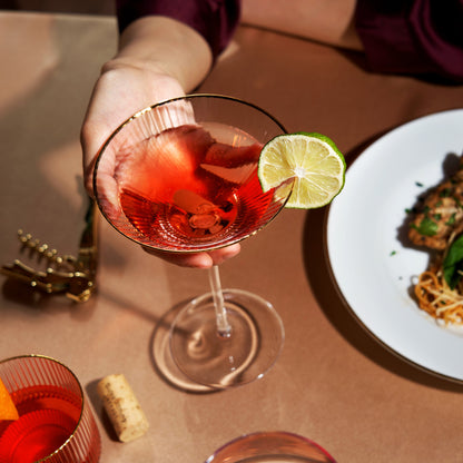 Meridian Crystal Martini Glasses Set of 2