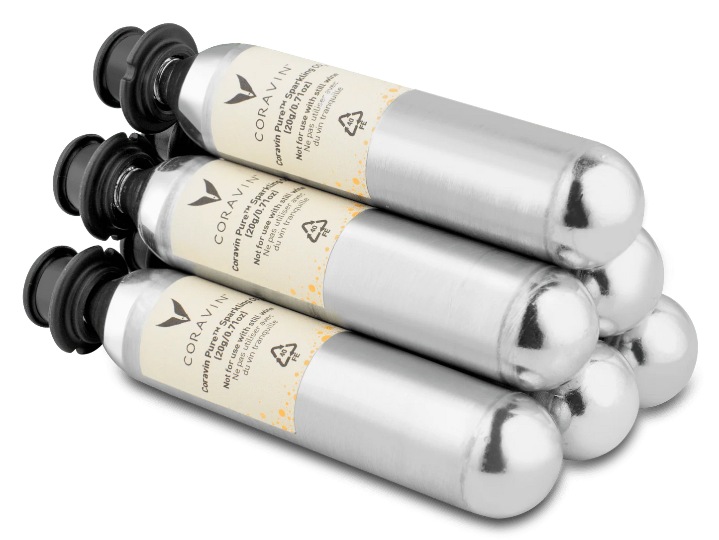 Coravin Pure Sparkling CO2 Refill Capsules - 6 -12 Pack