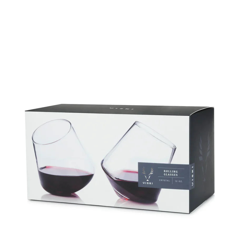 Rolling Crystal Wine Glasses