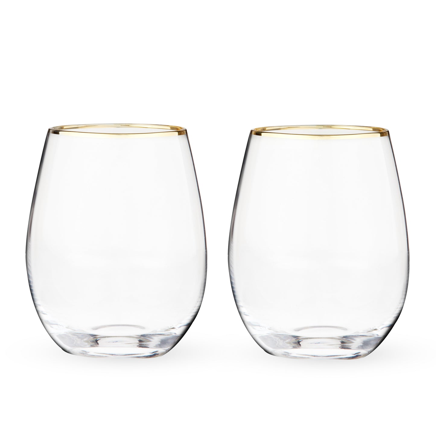 Gilded Stemless Wine Glasses