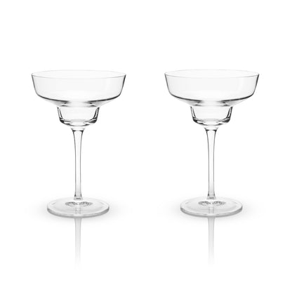 Raye Angled Crystal Margarita Glasses Set of 2