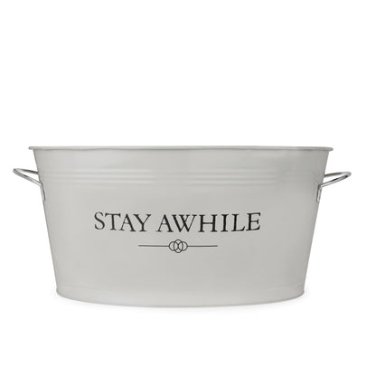 Stay Awhile Metal Drink Tub