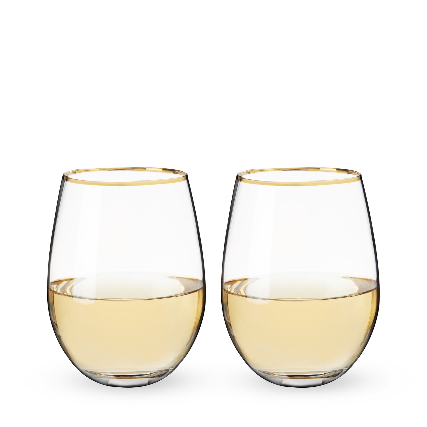Gilded Stemless Wine Glasses