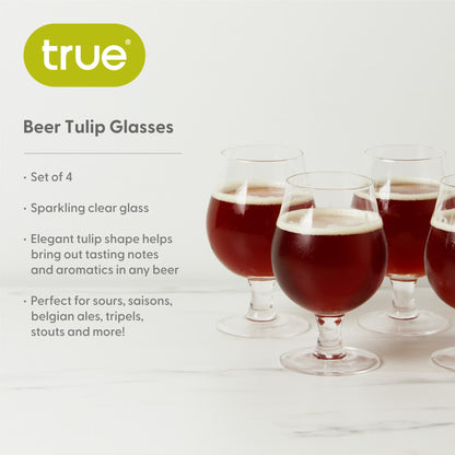 Beer Tulip Glasses Set of 4