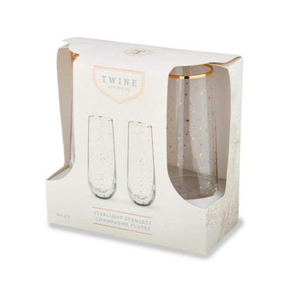 Starlight Stemless Champagne Flutes