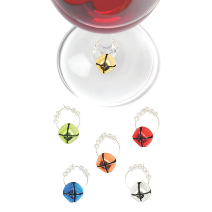Jingle Holiday Wine Charms, Set of 6