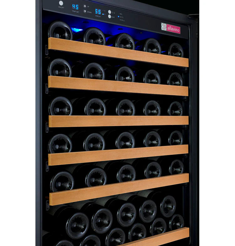 Allavino 24" Wide FlexCount II Tru-Vino 56 Bottle Single or Dual Zone Black Wine Refrigerator